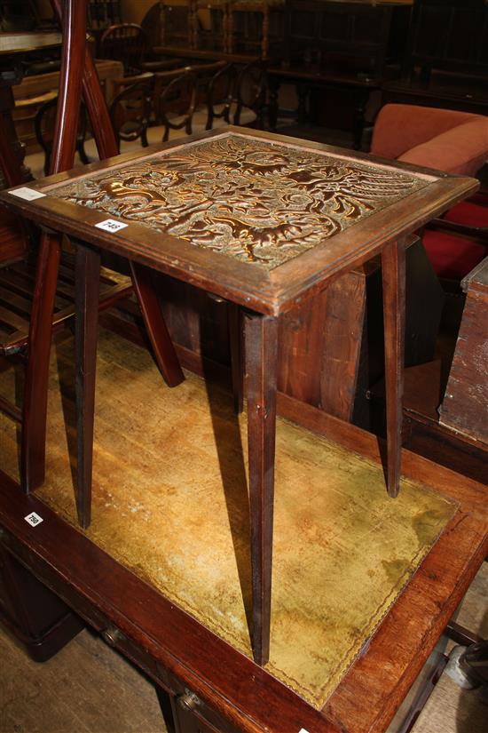 Arts & Crafts copper topped table